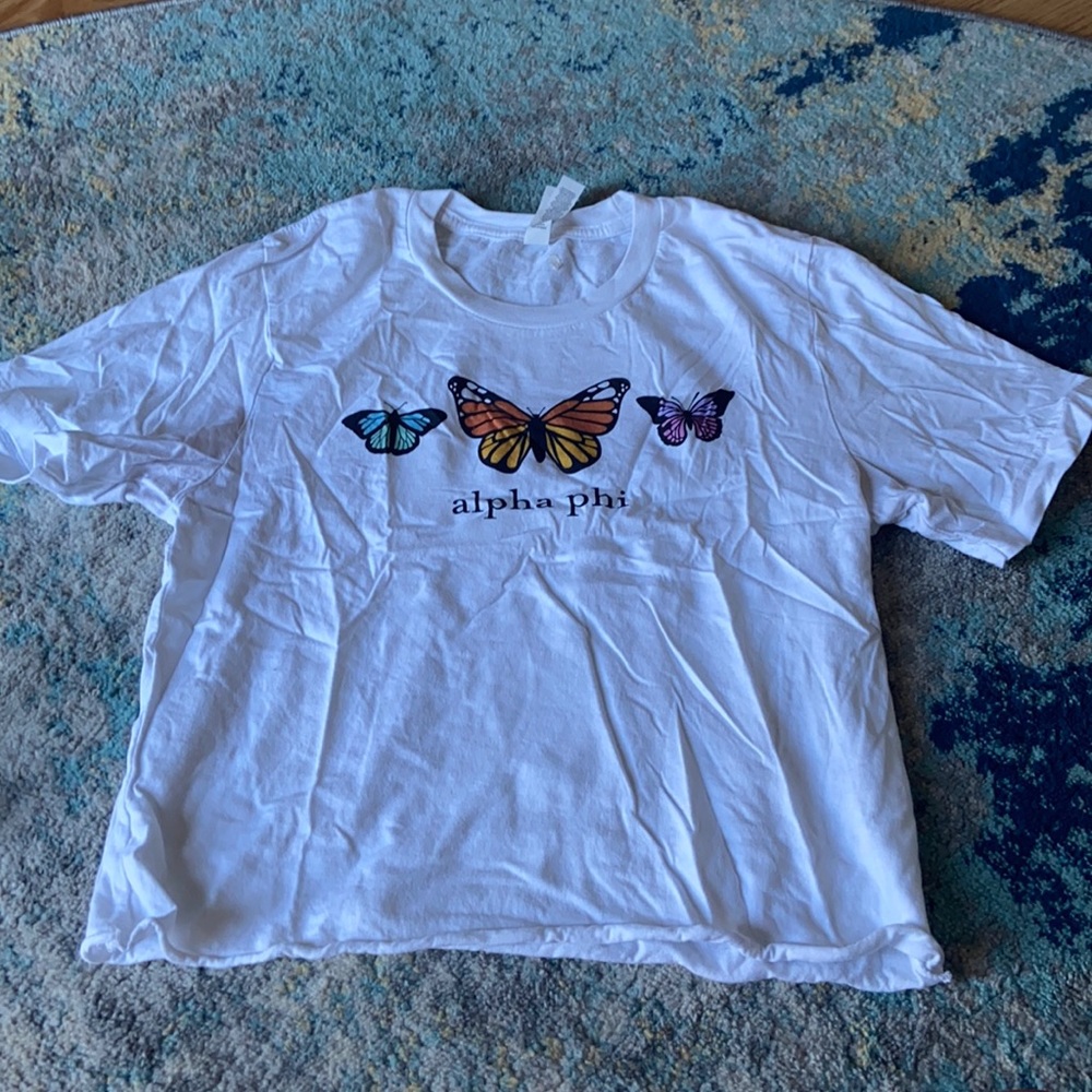 Alpha Phi butterfly tee